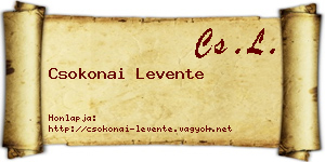 Csokonai Levente névjegykártya