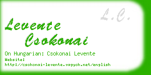 levente csokonai business card